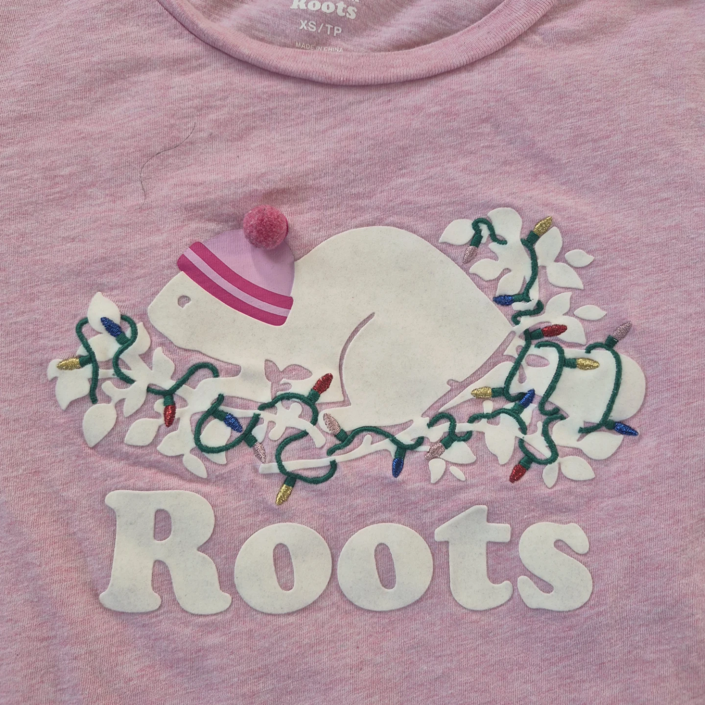 Roots long sleeve graphic t-shirt XS Holidays Christmas lights - photo 4