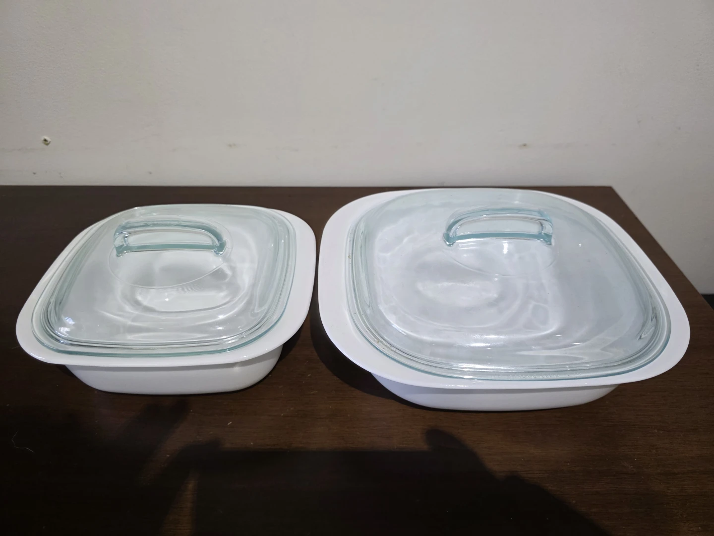 CorningWare White Casserole Dishes with Glass Lids