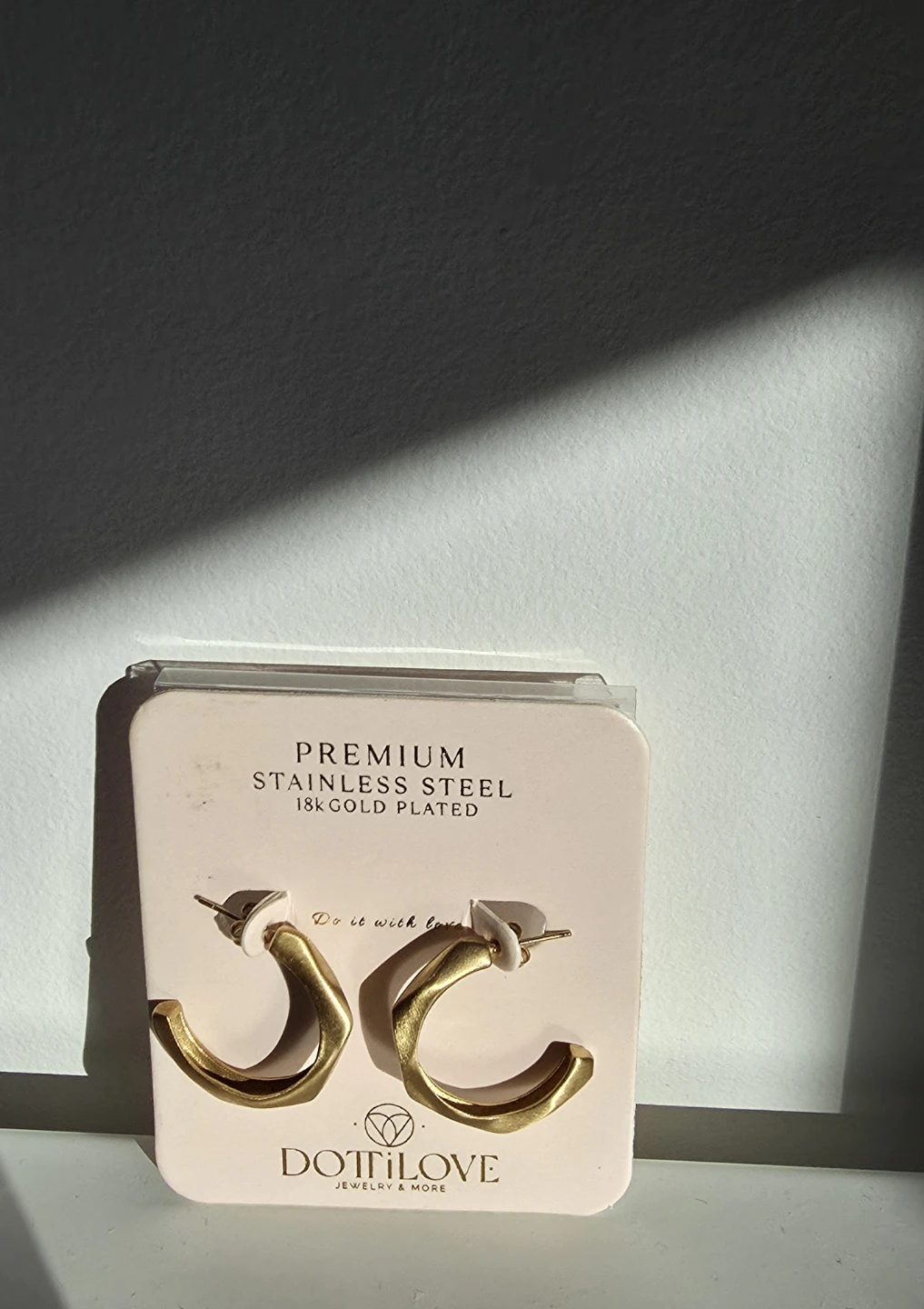 Dottilove 18k Gold Plated Stainless Steel Hoop Earrings