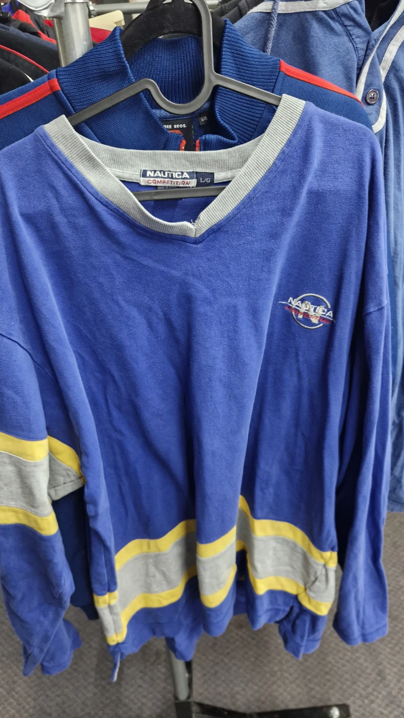 Vintage Nautica Competition Long Sleeve Shirt Large
