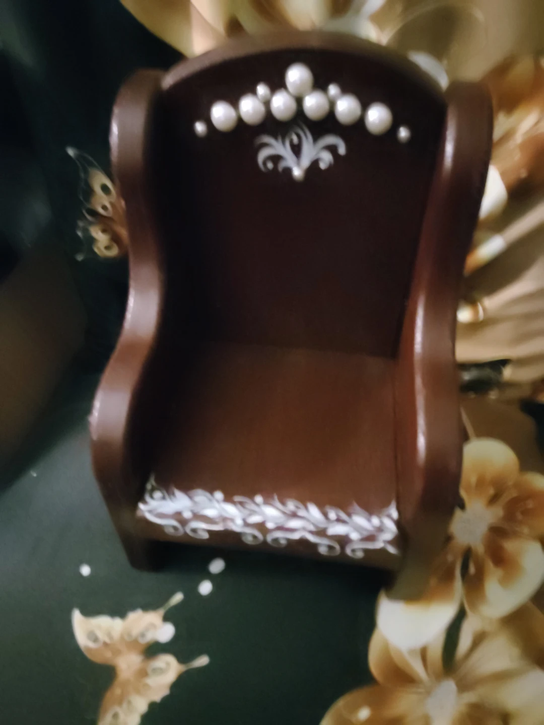 Miniature decorative wooden chair