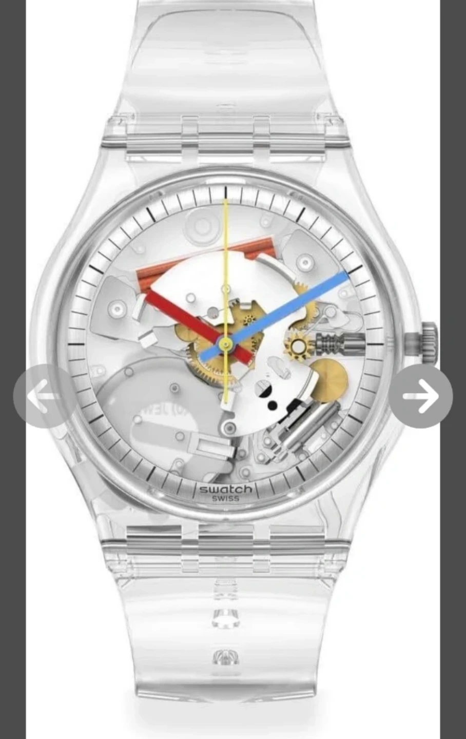 Swatch Clear Skeleton Watch unisex