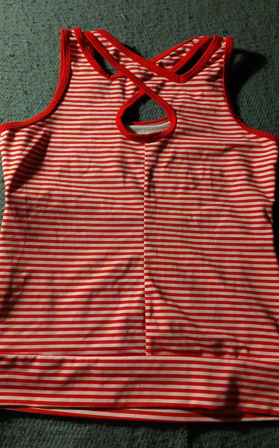 Nike Dry Fit Red and White Striped Tank Top - photo 2