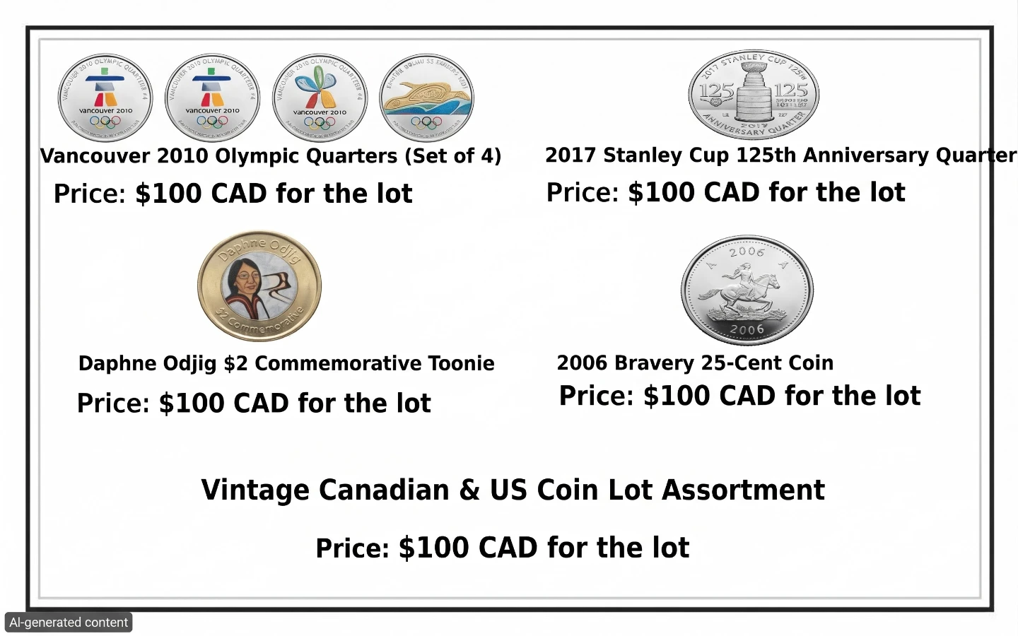 Vintage Canadian & US Coin Collection