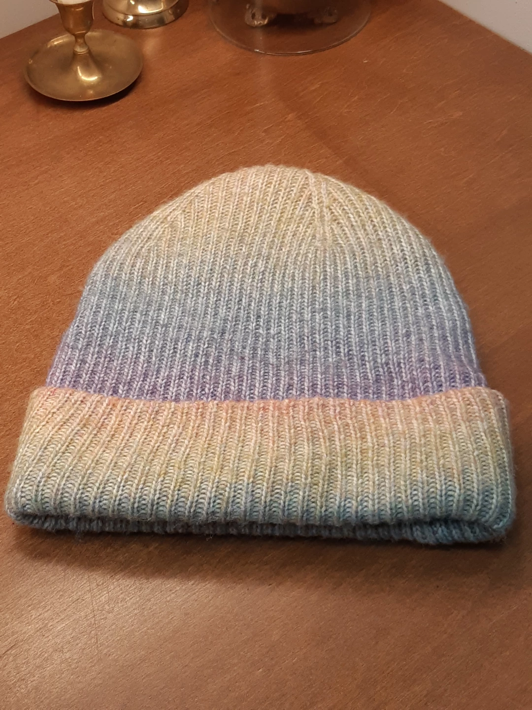 lyla + luxe women's rainbow ombre knit cuff beanie - photo 5