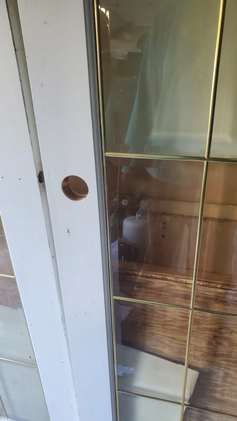 Set of Two White French Doors with Brass Grille - photo 3