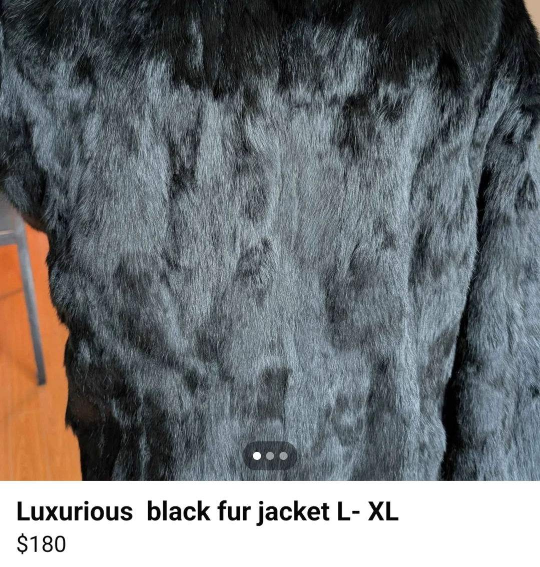 Black Real Fur Jacket