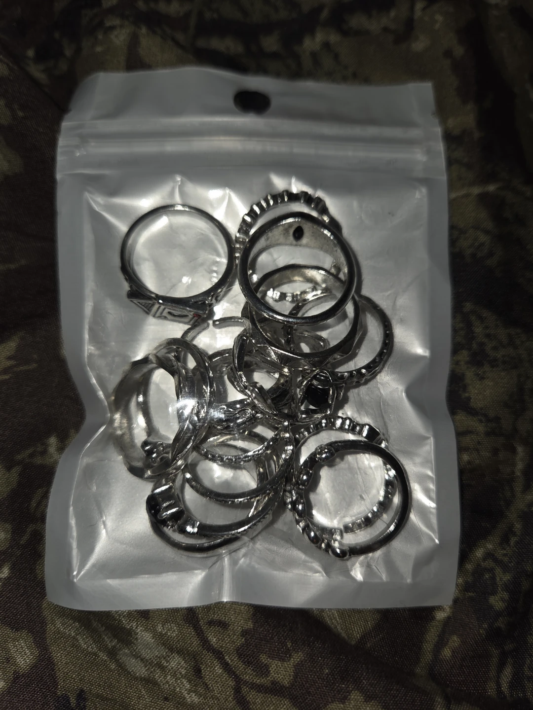 15-Piece Vintage Silver Goth Ring Set - photo 2