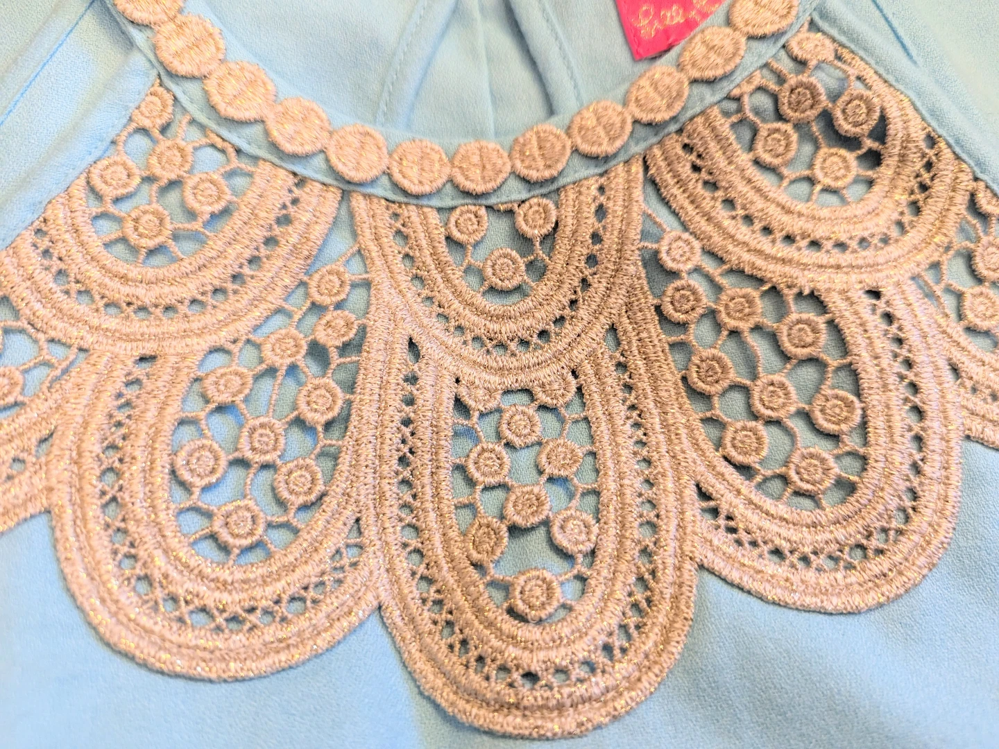 New Girls Lily Pulitzer dress with gold embroidered neckline - photo 2