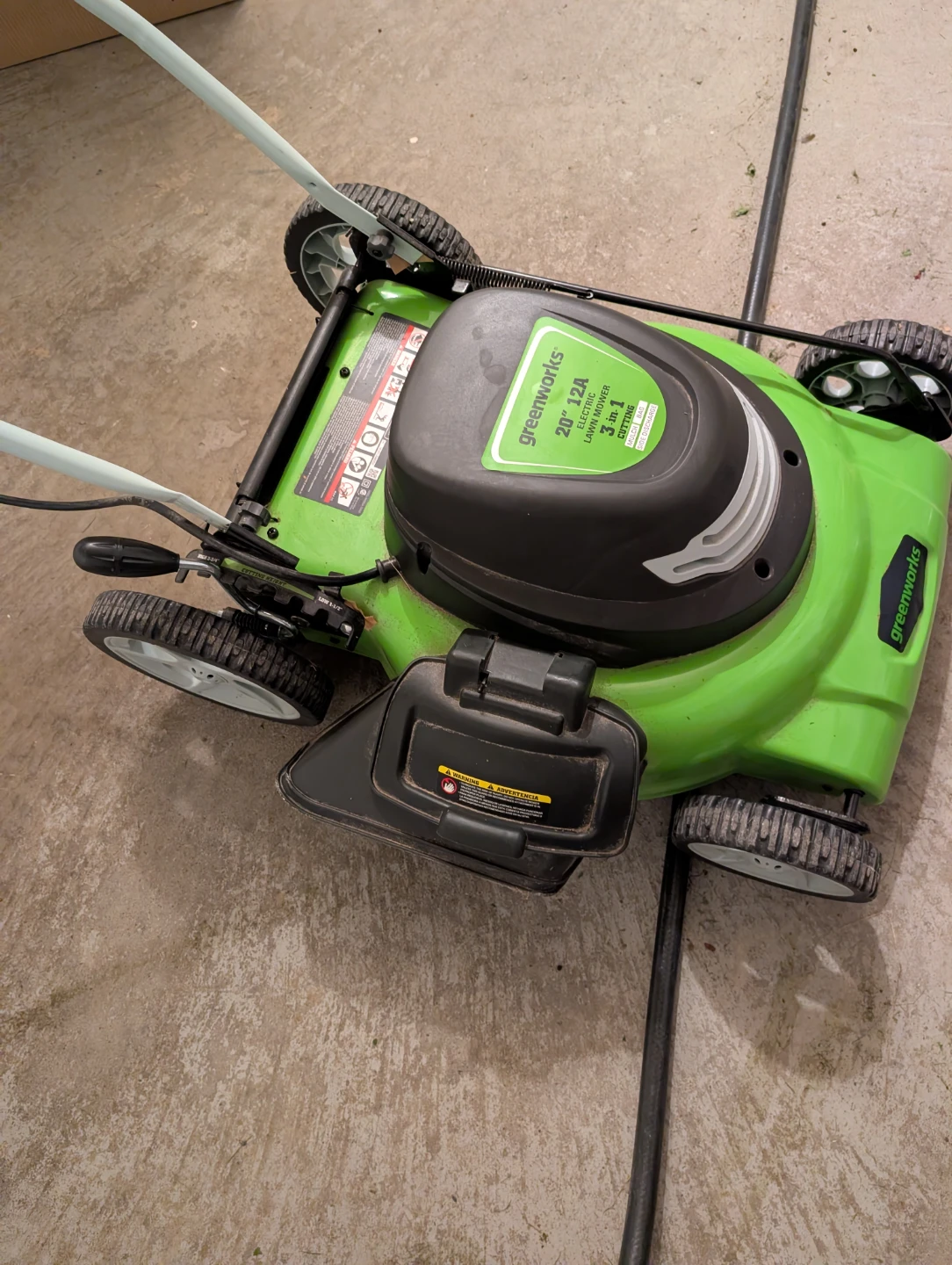 Greenworks 20" 12A Electric Lawn Mower - photo 3