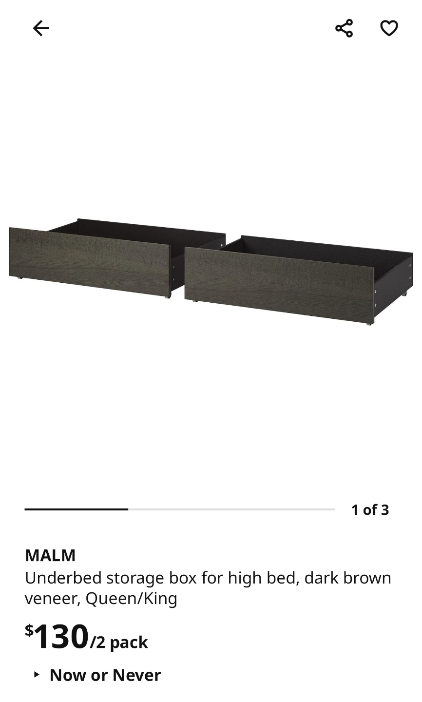 IKEA MALM Underbed Storage Boxes - photo 4