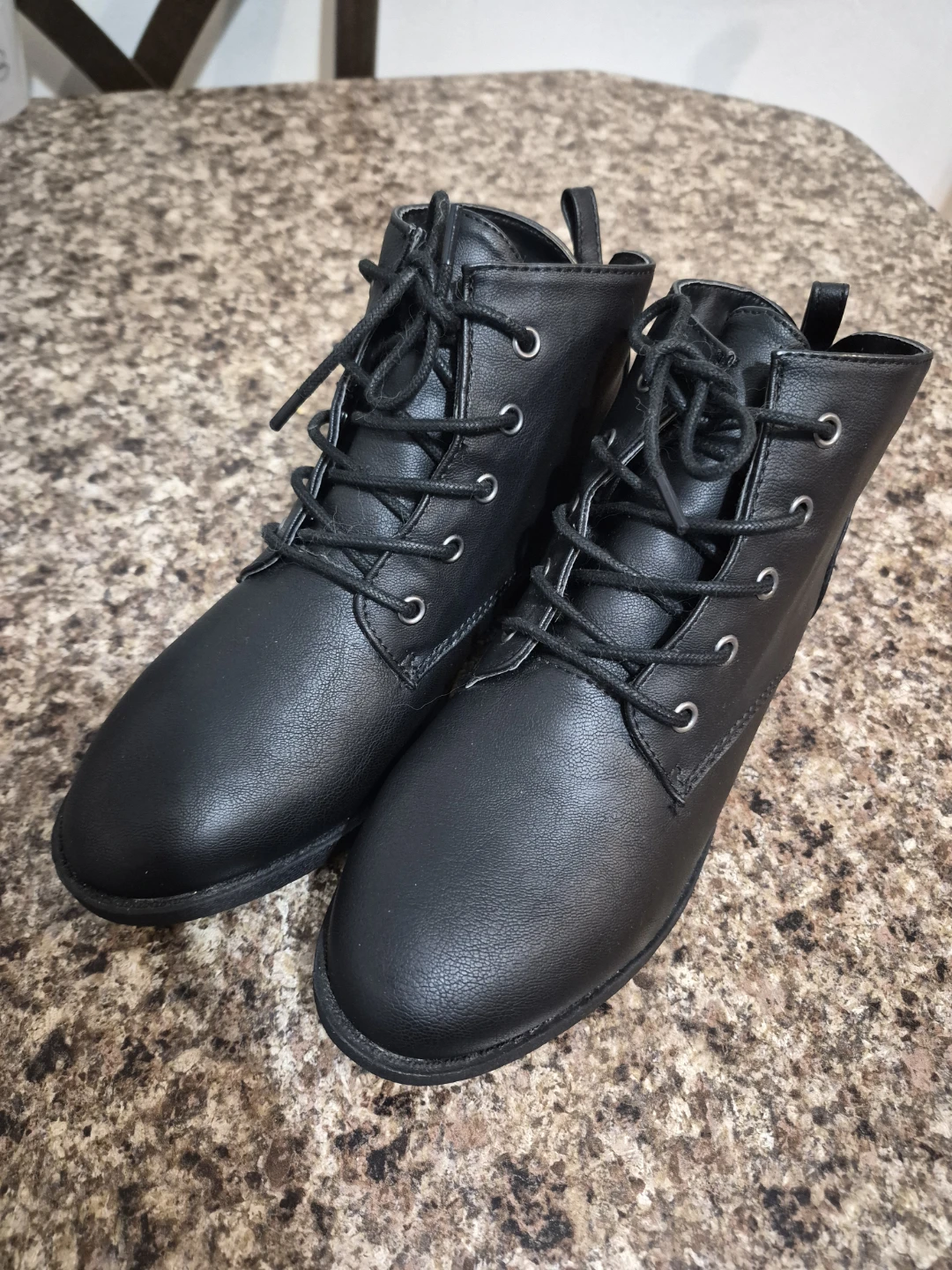 Black lace-up ankle boots - photo 2