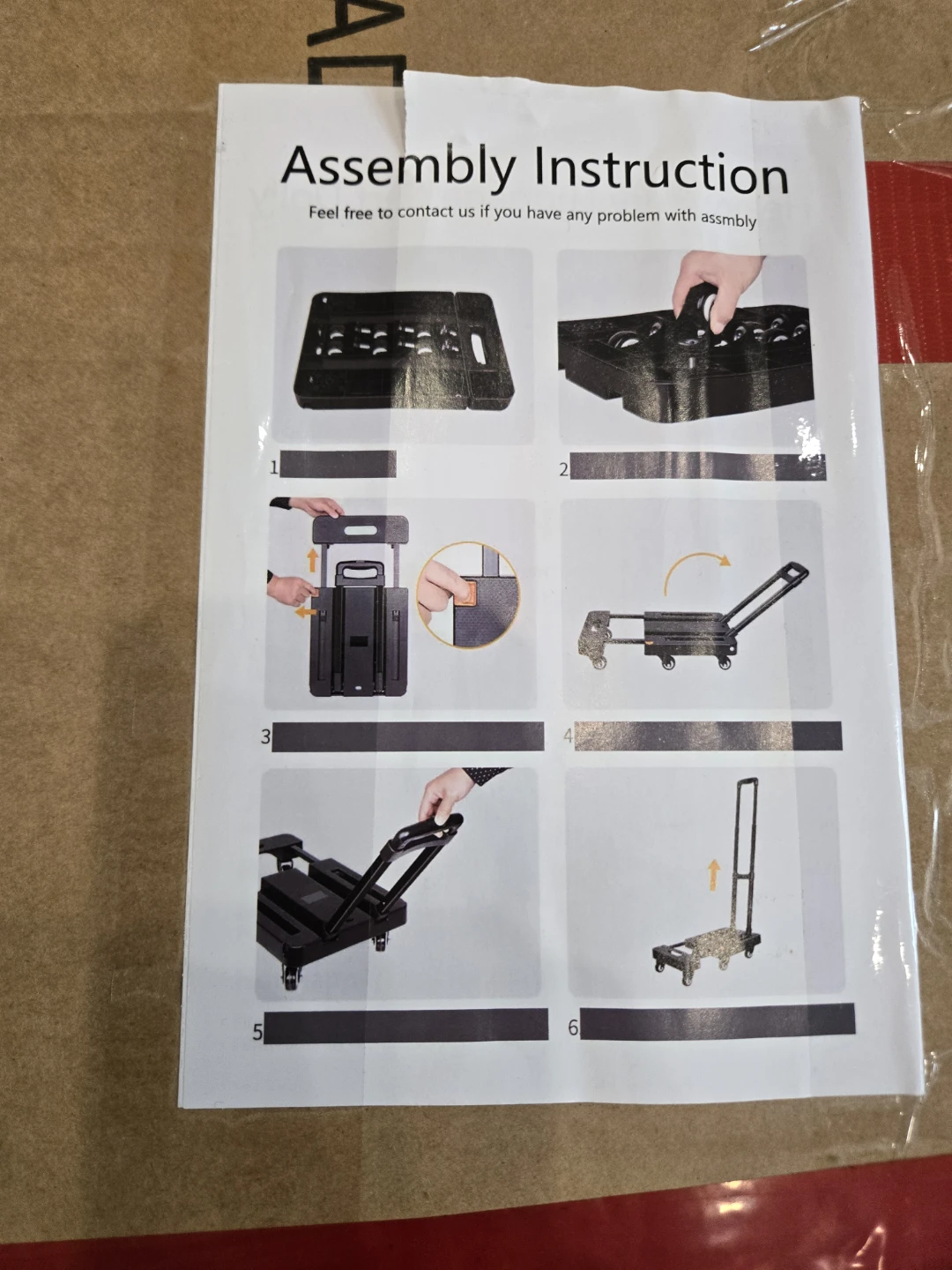 Collapsible Luggage Cart with Elastic Bungee Cord