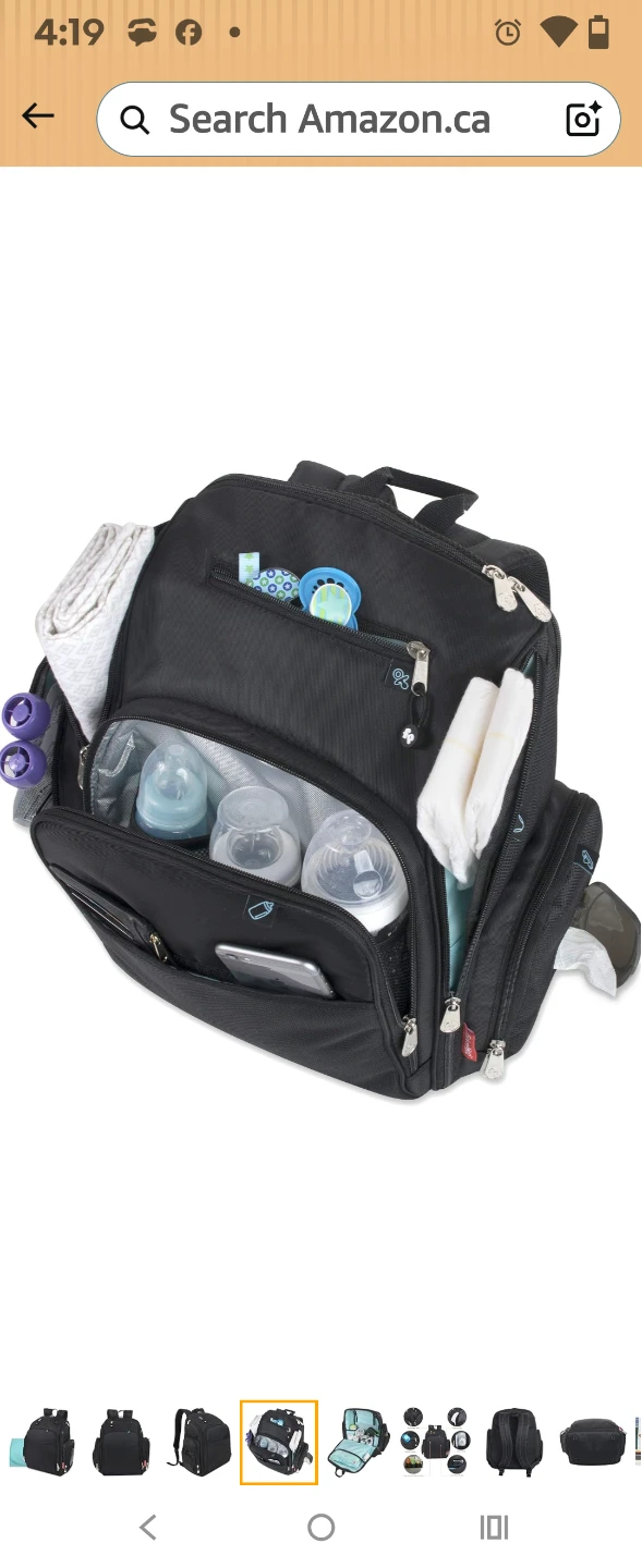 Fisher-Price Black Diaper Backpack - photo 3