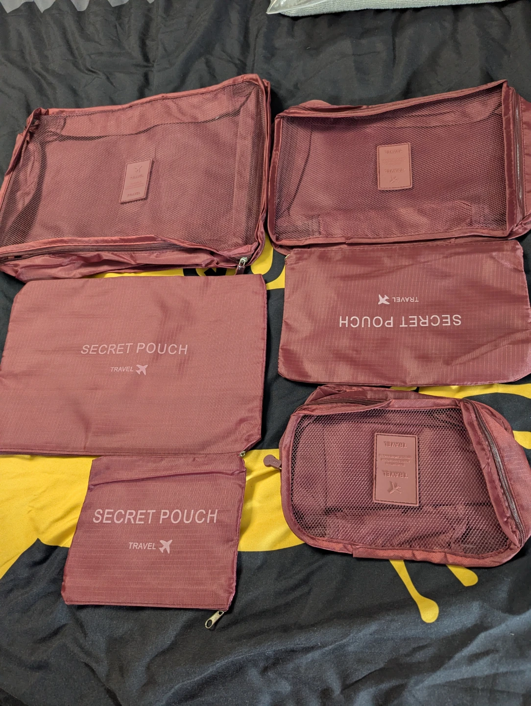 Set of Travel Packing Cubes and Secret Pouches