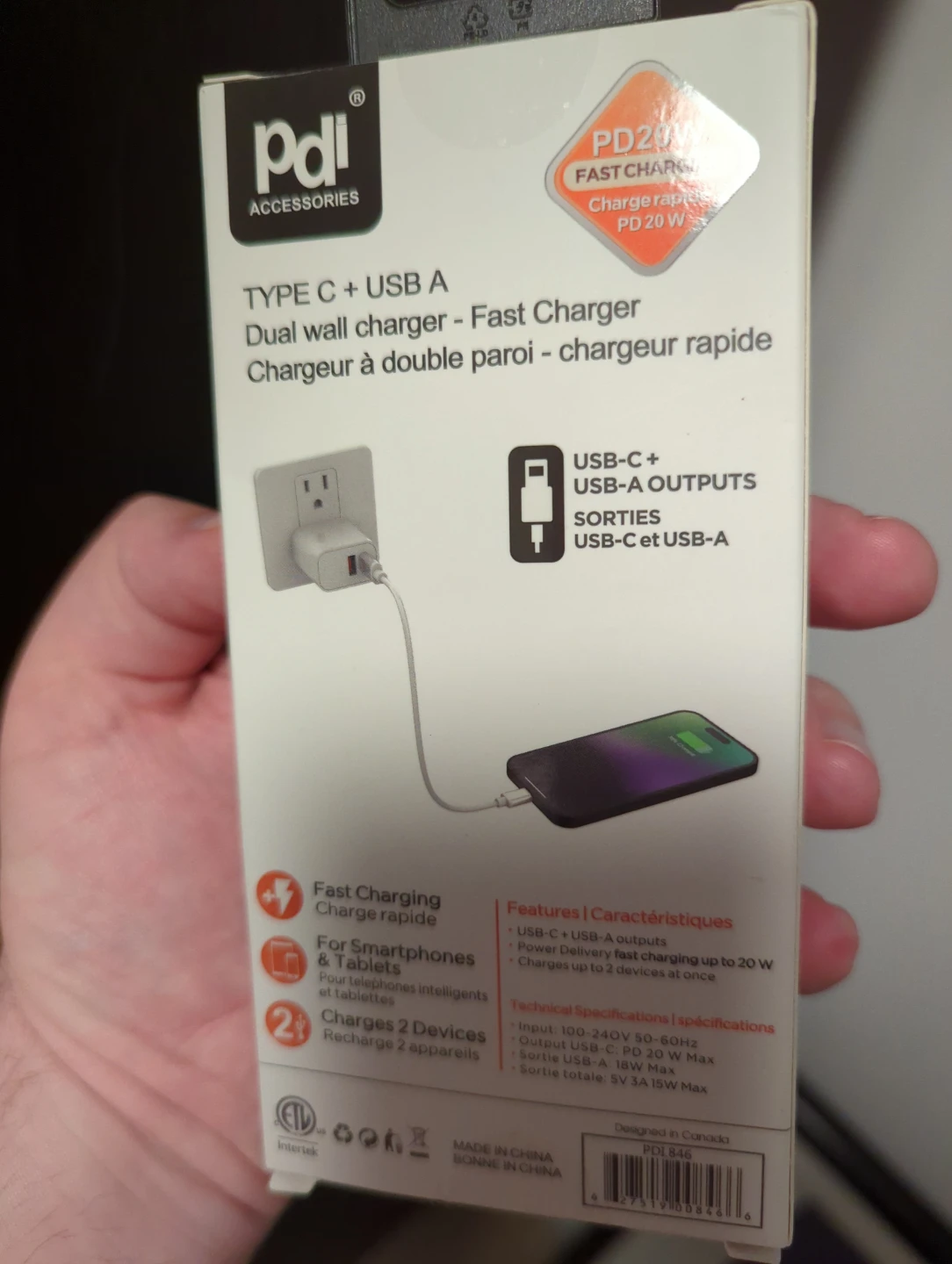 PDI Accessories PD 20W Dual Wall Charger - photo 2