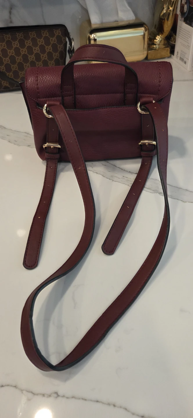 Poppy & Peonies Burgundy Mini Backpack - photo 2