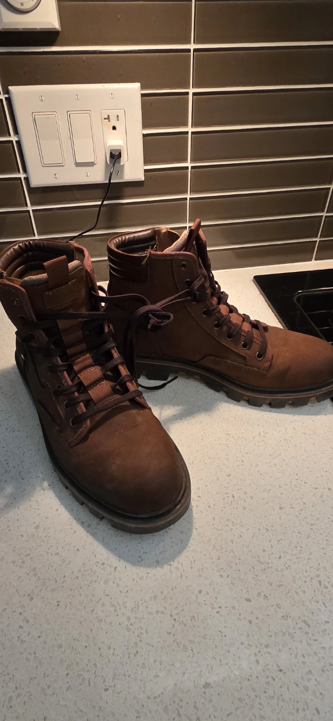 Call It Spring brown lace-up boots - size 11 US