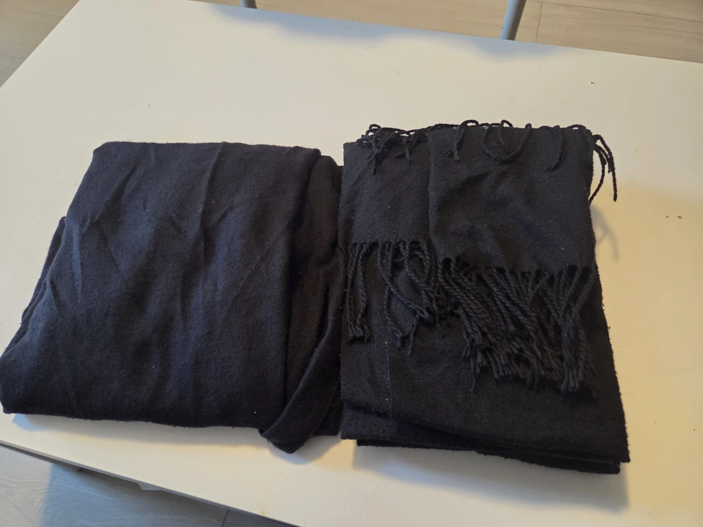 Mango black fringed scarf - photo 2
