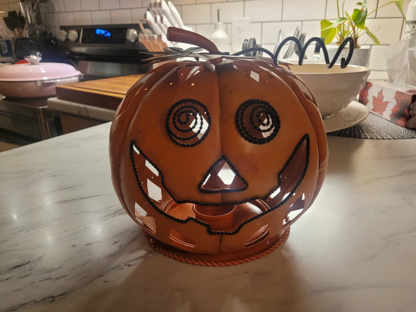 Metal Pumpkin Tea Light Holder - photo 5