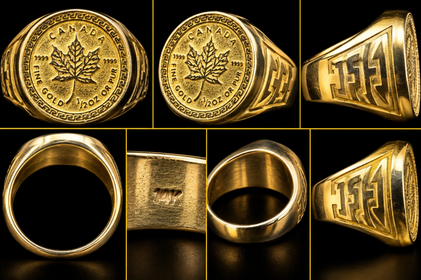 Men's Canadian Maple Leaf Signet Ring – Size 11