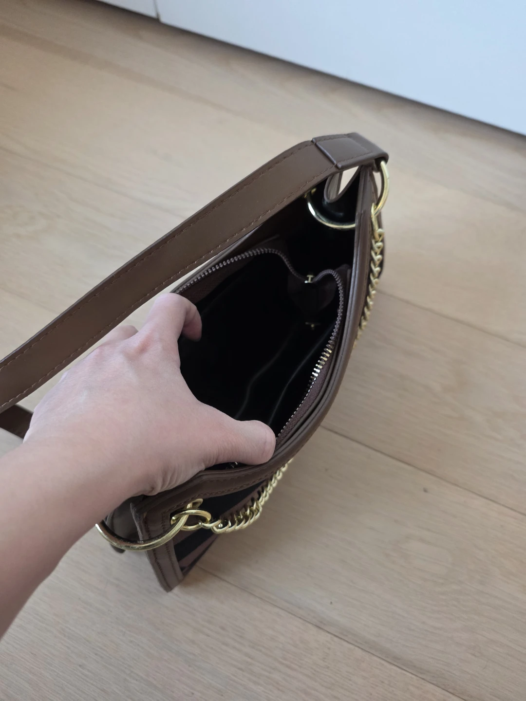 Brown and Black Checkered Shoulder Bag - photo 3