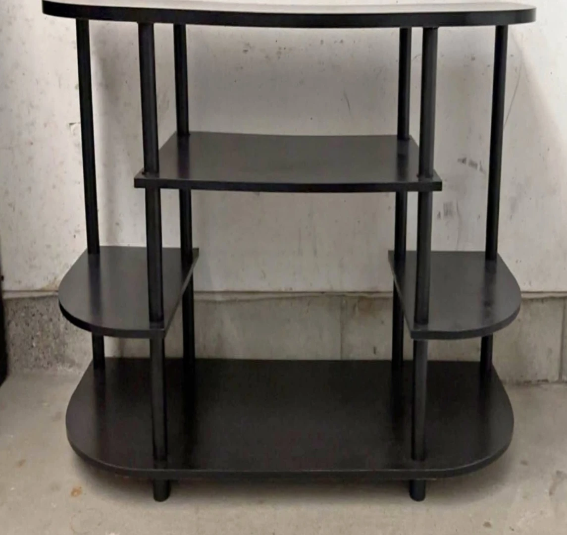 Black multi-tier display stand