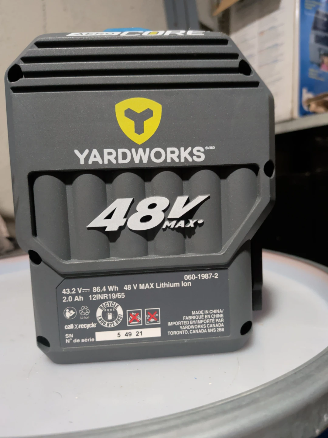 Yardworks AeroCore 48V MAX Battery (2.0 Ah / 86.4 Wh) - photo 2