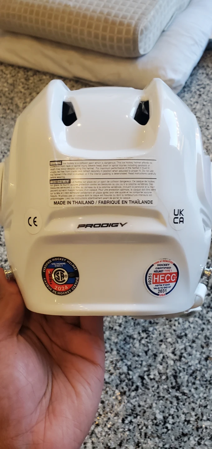 Bauer Prodigy Hockey Helmet - White - photo 4