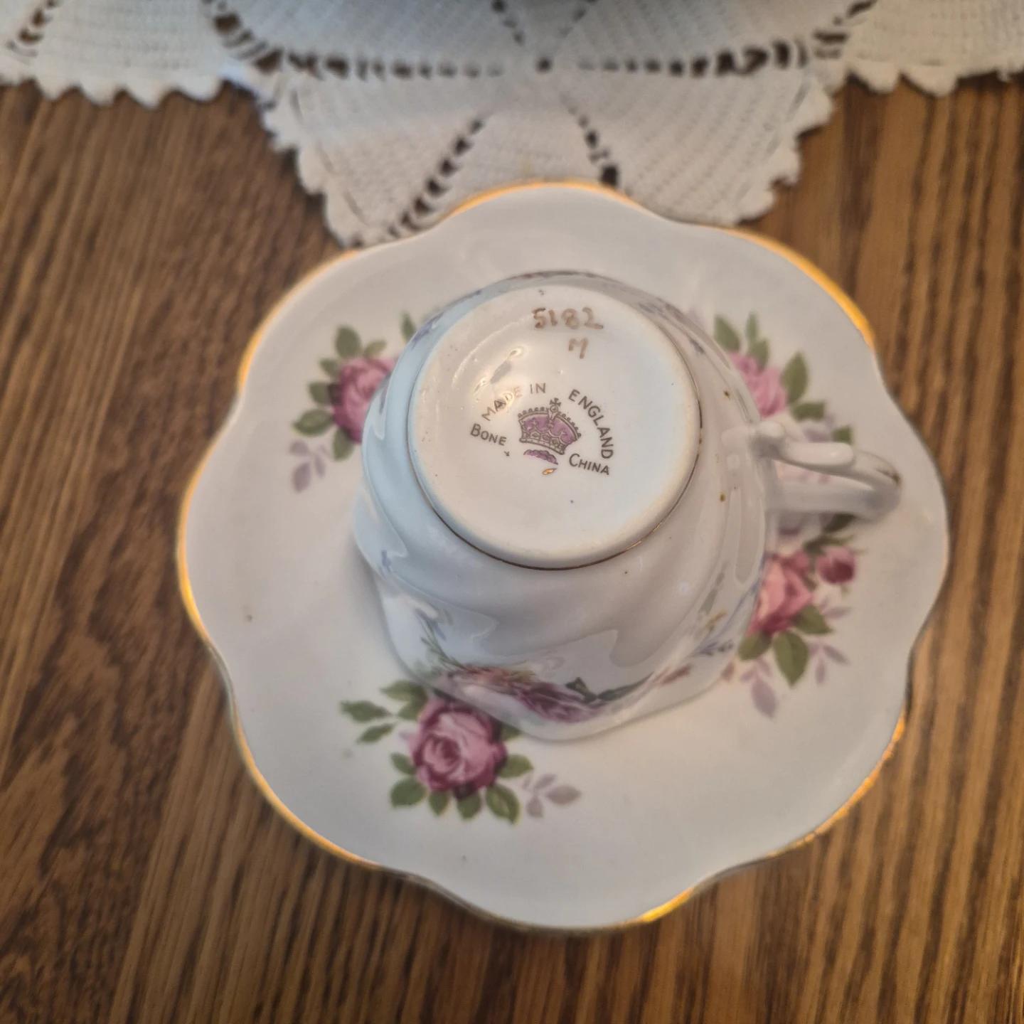 Vintage Bone China Floral Tea Cup and Saucer - photo 3