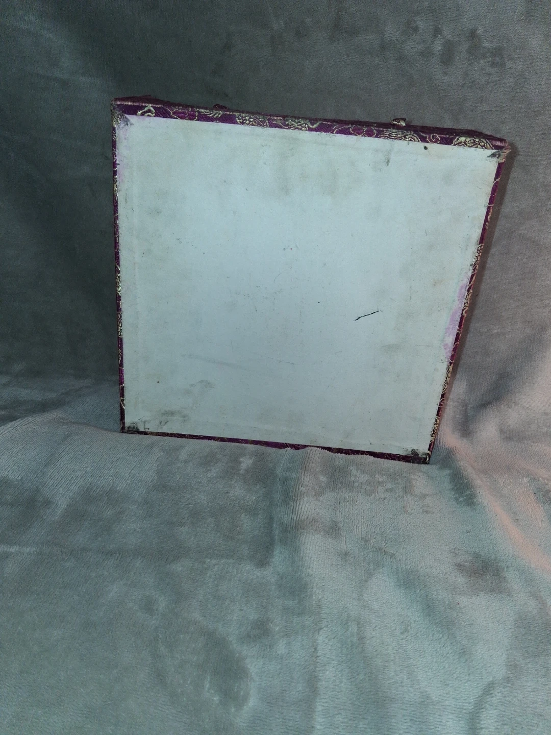 Vintage Purple Silk Covered Storage Box - photo 3