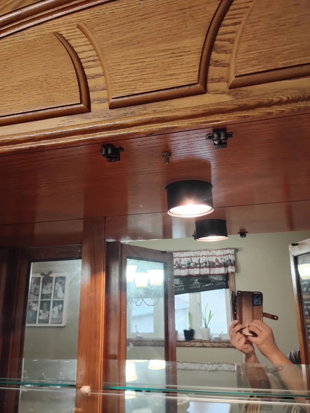 Oak Curio Cabinet with Display Lighting - photo 2