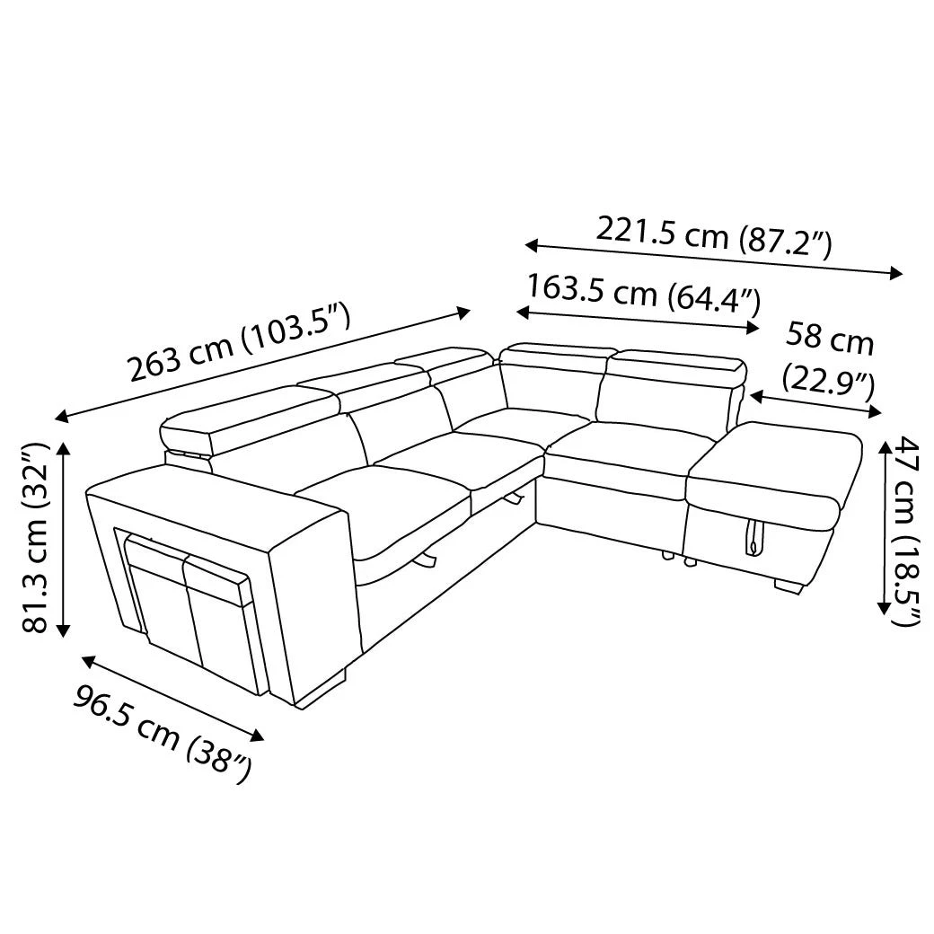 Used -Light Grey Sectional Sofa with Storage - photo 2