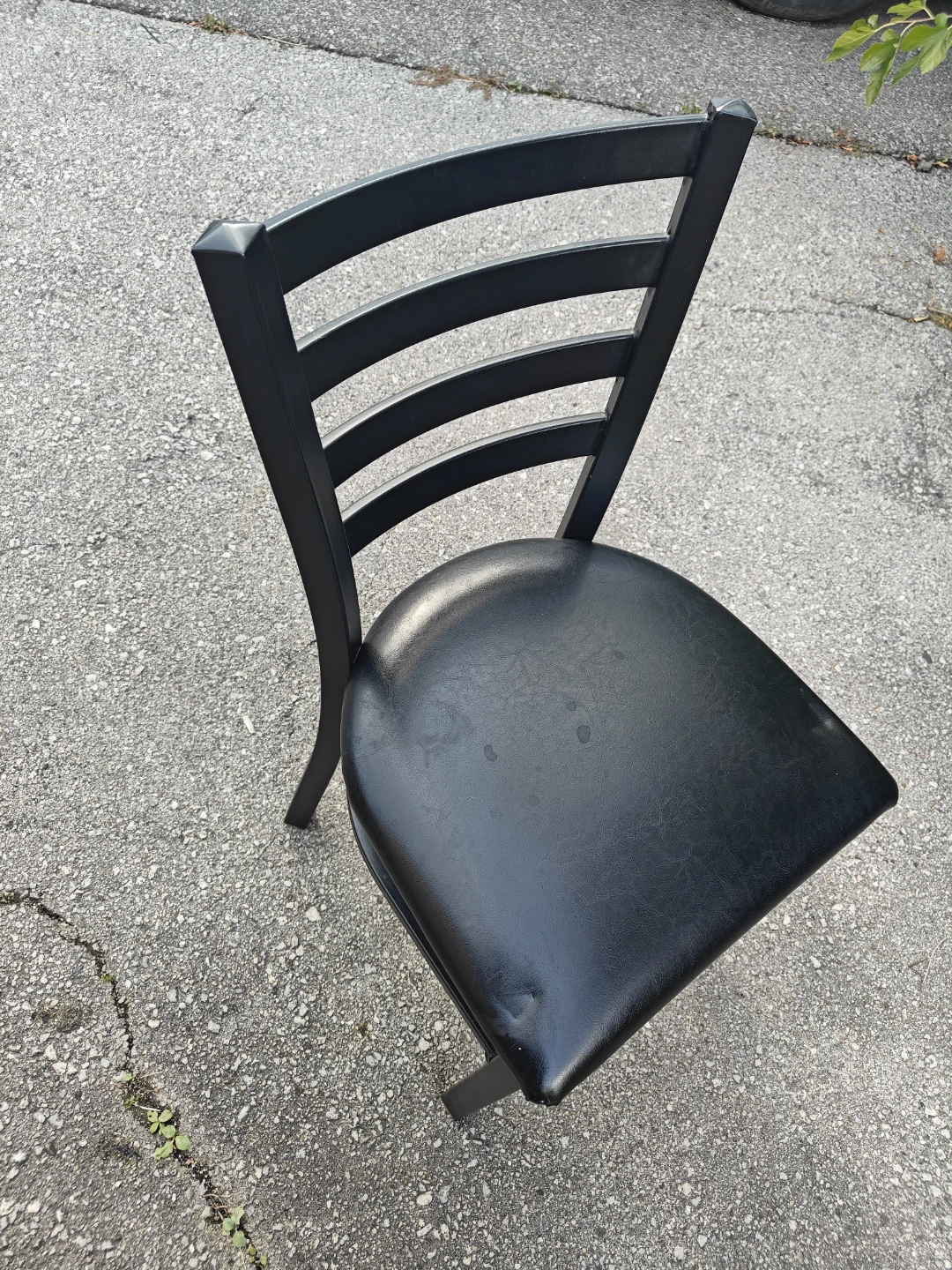 Black Metal Ladder Back Dining Chair