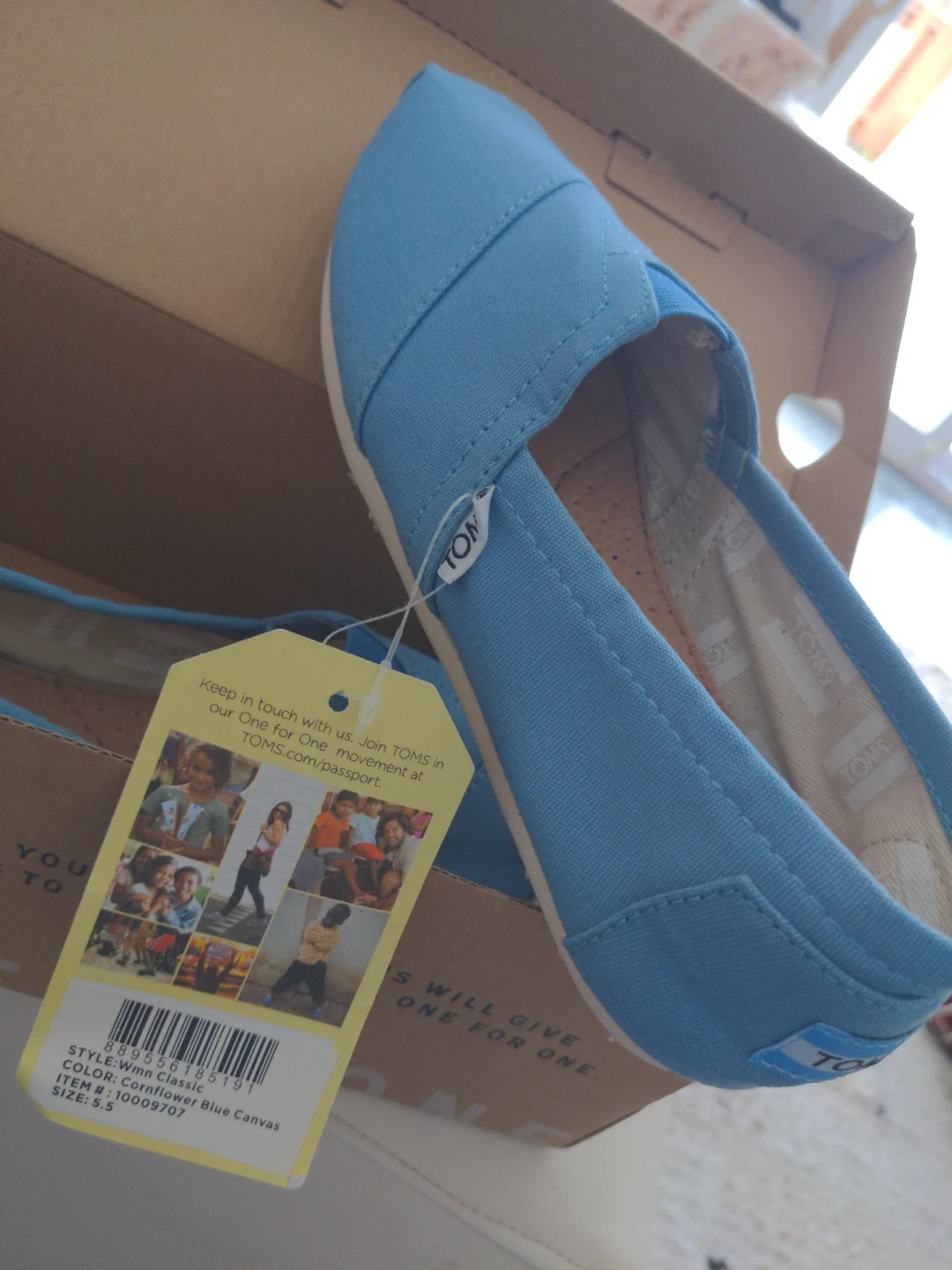 TOMS Classic Cornflower Blue Canvas Shoes Women's 5.5 - photo 3