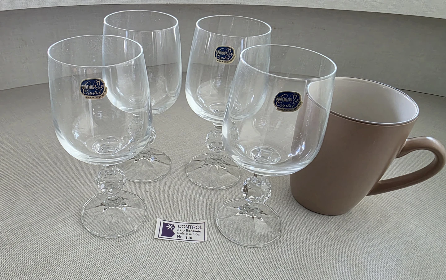 Set of 4 Bohemia Crystal Wine Glasses - photo 2