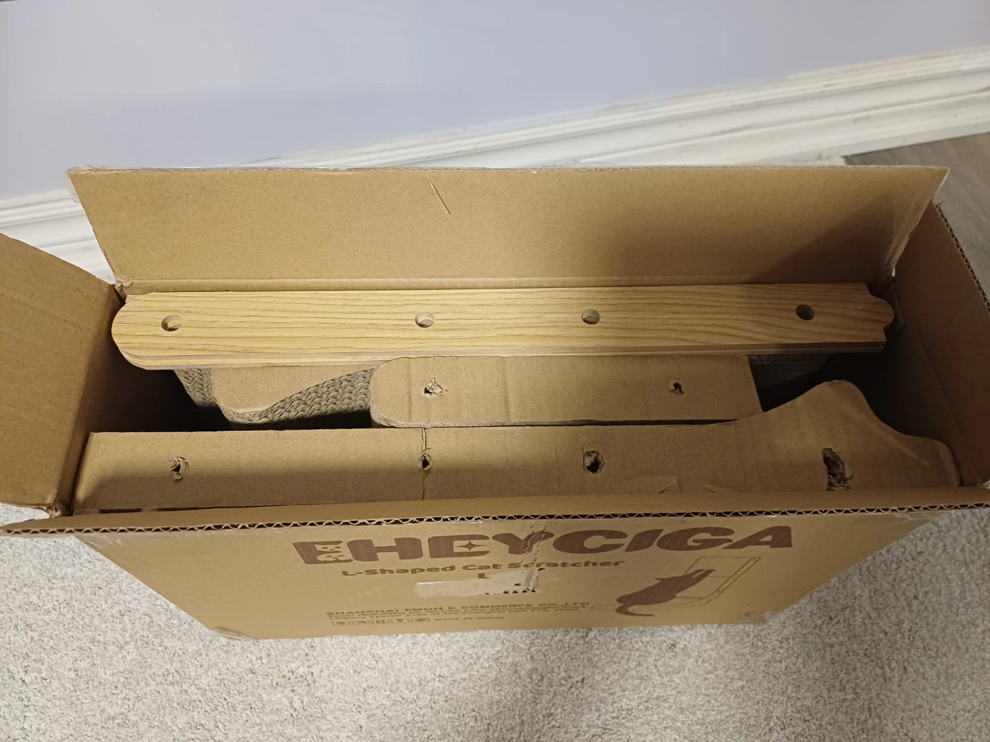 EHEYCIGA L-Shaped Cat Scratcher Large - photo 4