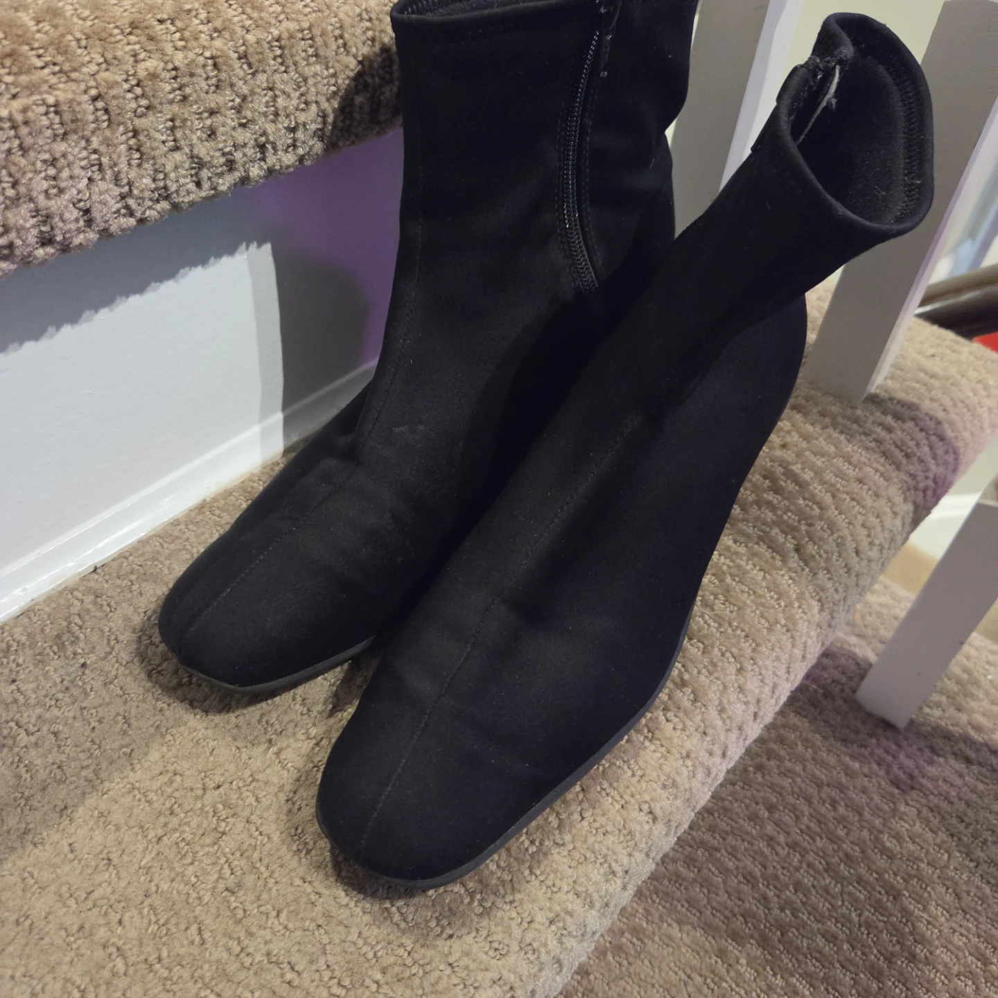 Black Wedge Ankle Boots Size 41 9W