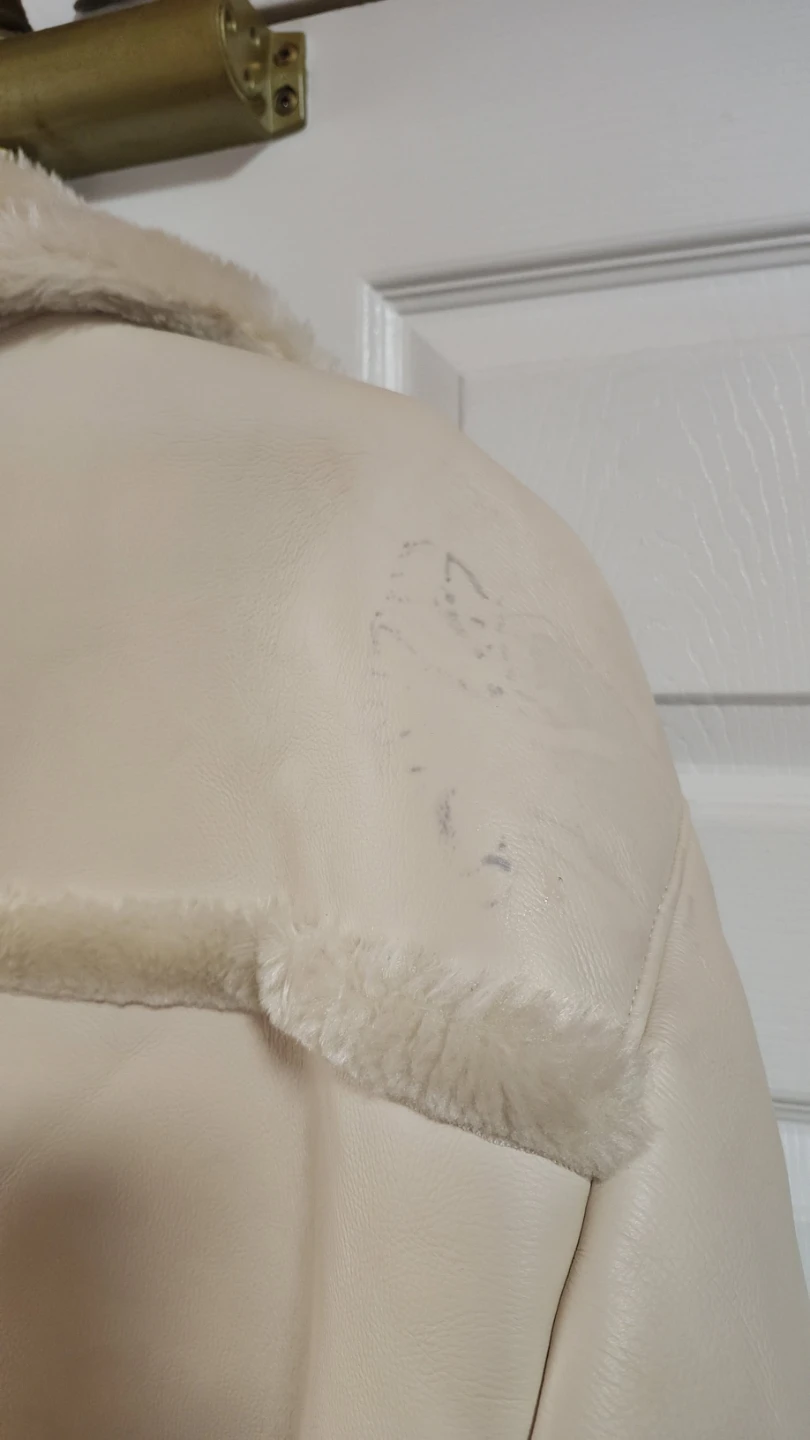 Abercrombie & Fitch Cream Faux Shearling Jacket - photo 3