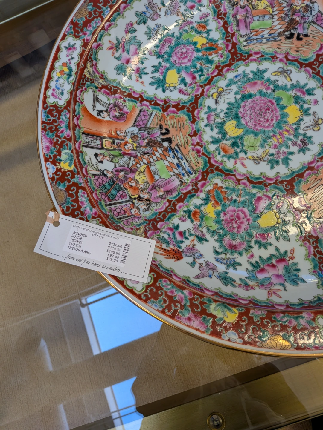 Large Decorative Chinese Porcelain Bowl