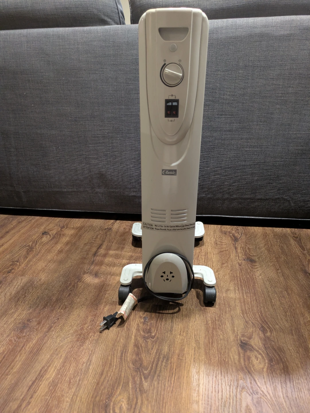 1500-watt electric 7-fin oil-filled heater
