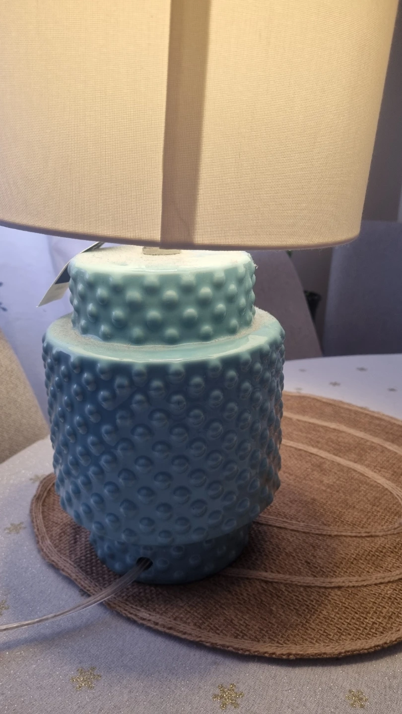 Turquoise Blue Ceramic Table Lamp - photo 2