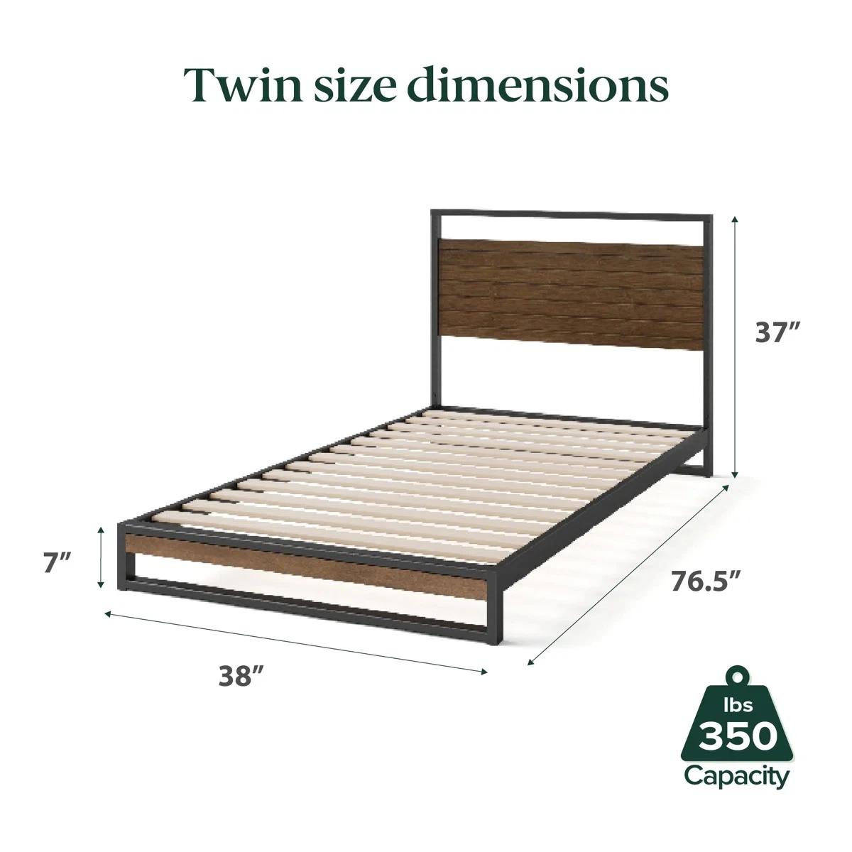 Twin Bed Frame and Mattress - photo 4