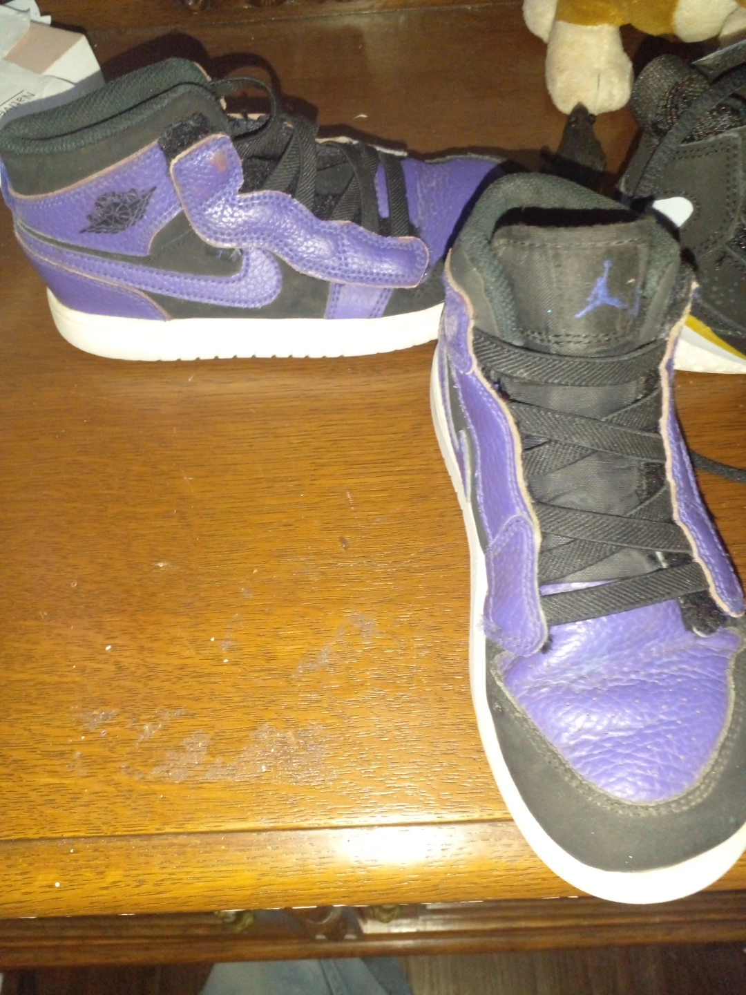 Nike Jordan 1 Mid Purple Black Youth Shoes