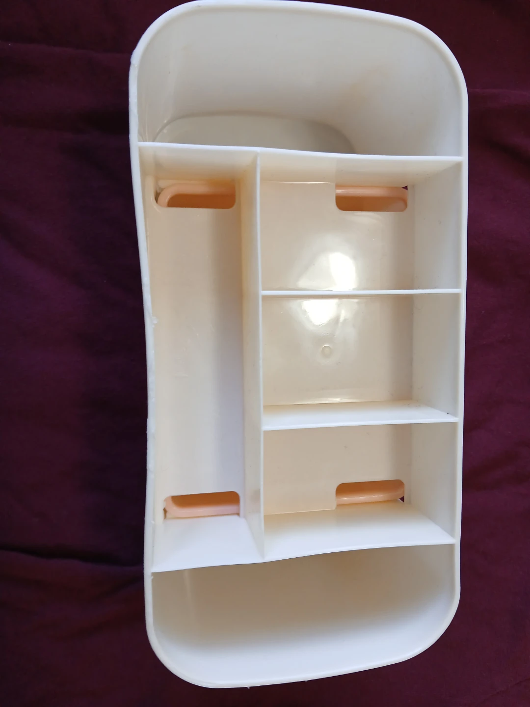 White and Peach Desktop Organizer