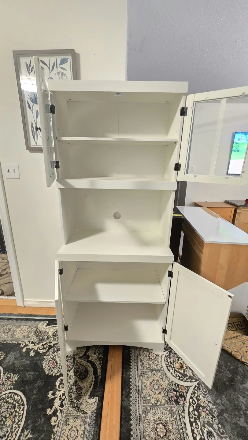 White Hutch Display Cabinet - photo 2