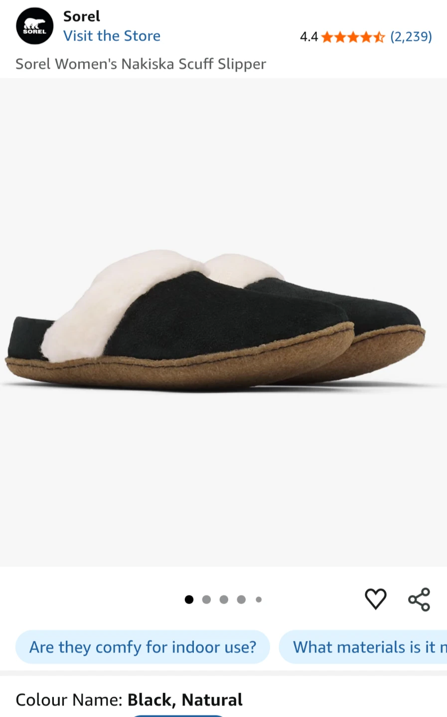 Sorel Nakiska II Slide Slippers - Women's Size 10