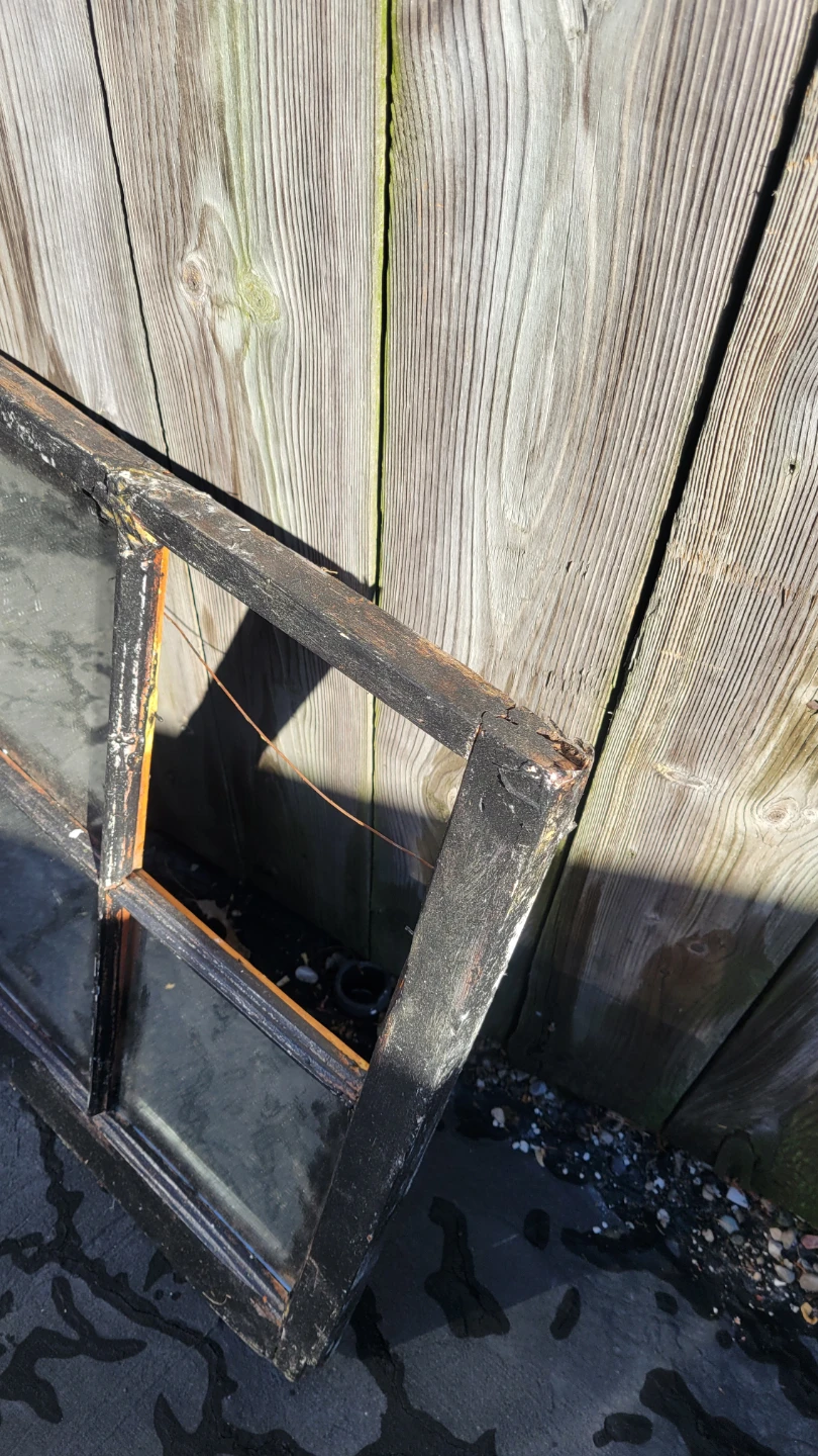 Vintage Six-Pane Wooden Window Frame. Mirrored Window.DIY - photo 4