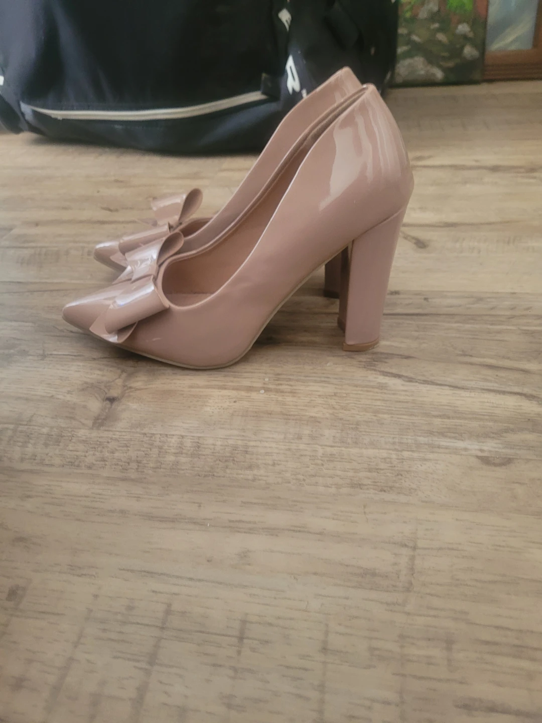 Nude Patent Bow Heels - photo 2