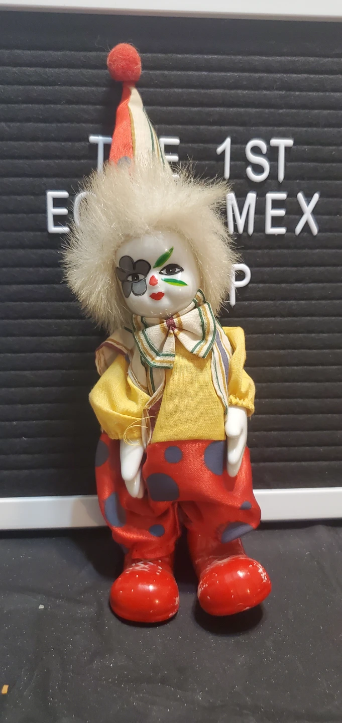 Vintage Porcelain Clown Doll